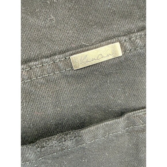 NWOT KanCan Estillo black cutoff denim shorts high rise Large distressed 31 - Picture 3 of 8